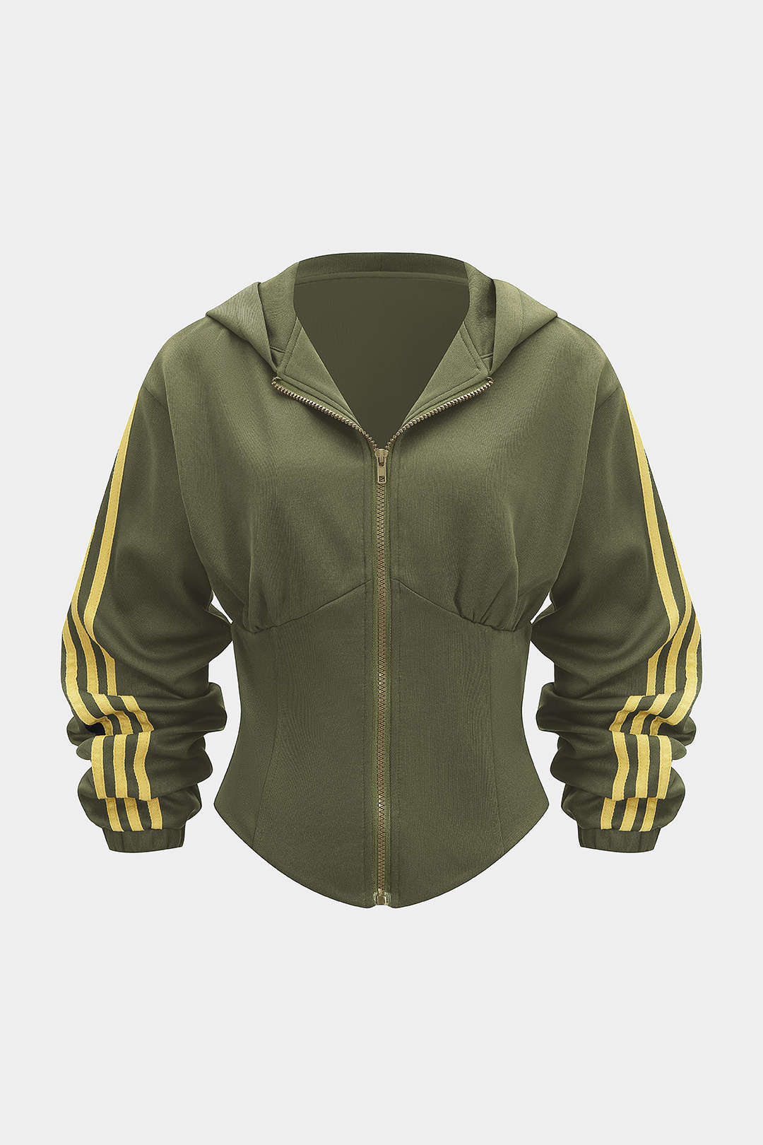 Contrast Zipper Hoodie