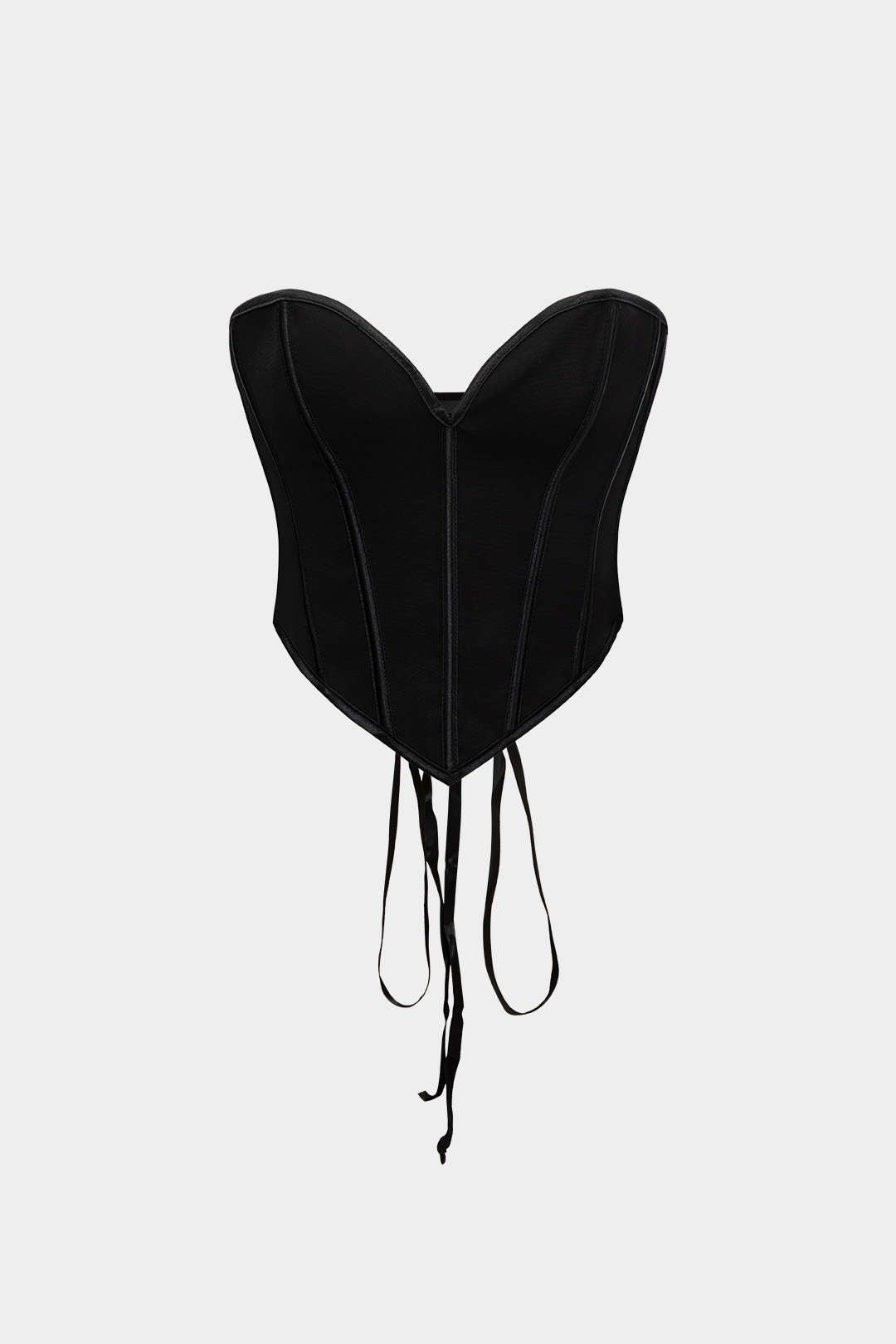V-Hem Tie Back Corset Top
