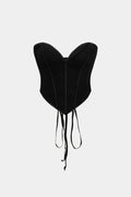 V-Hem Tie Back Corset Top