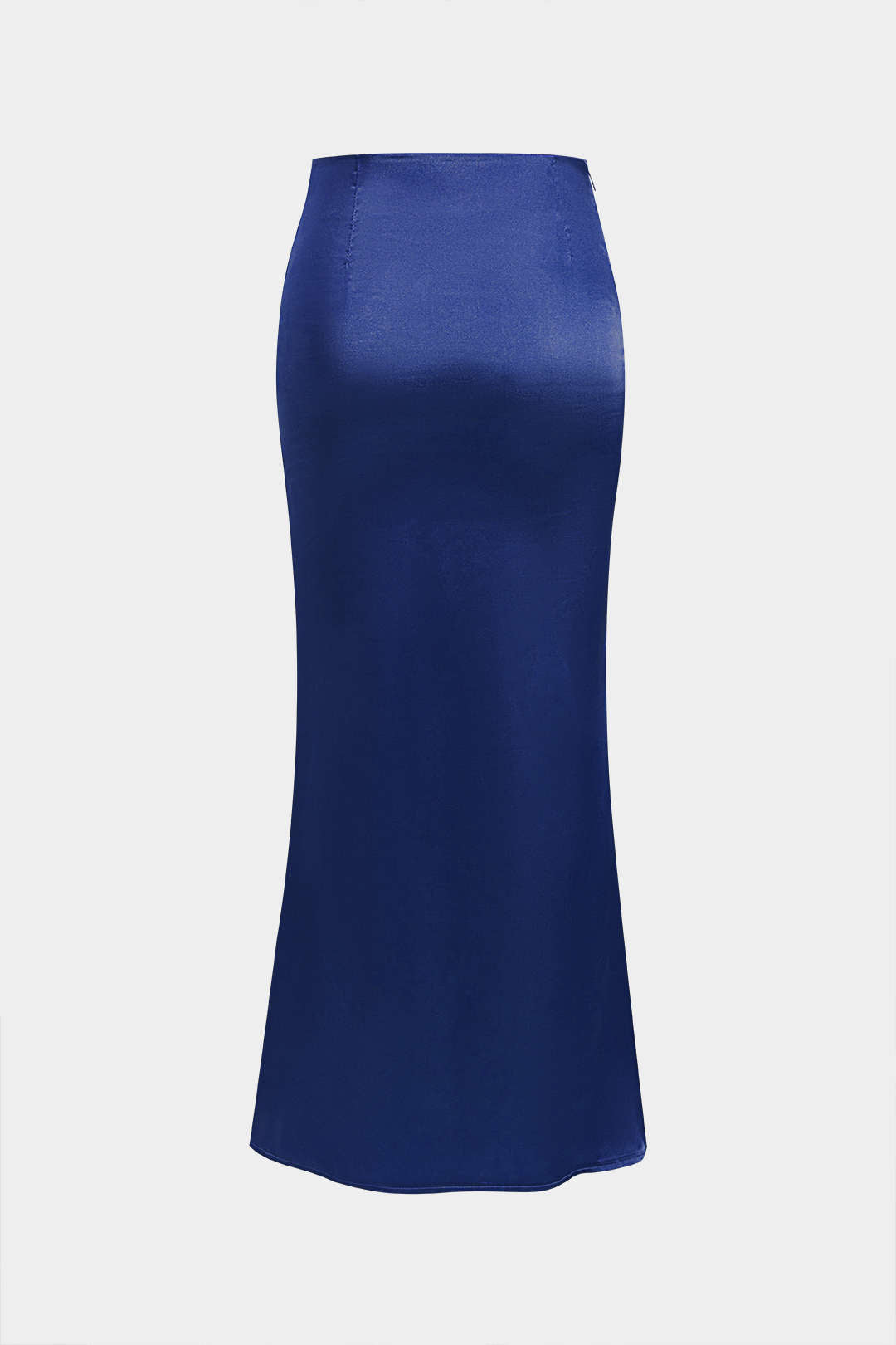 Solid Satin Zipper Skirt