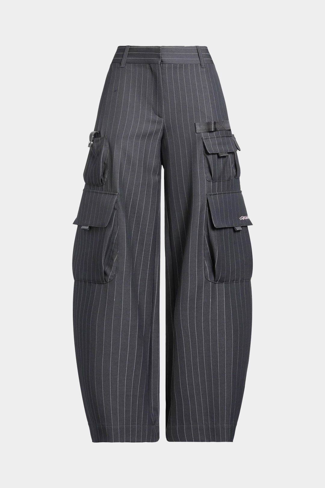 Stripes Print Pocket Wide-Leg Pants