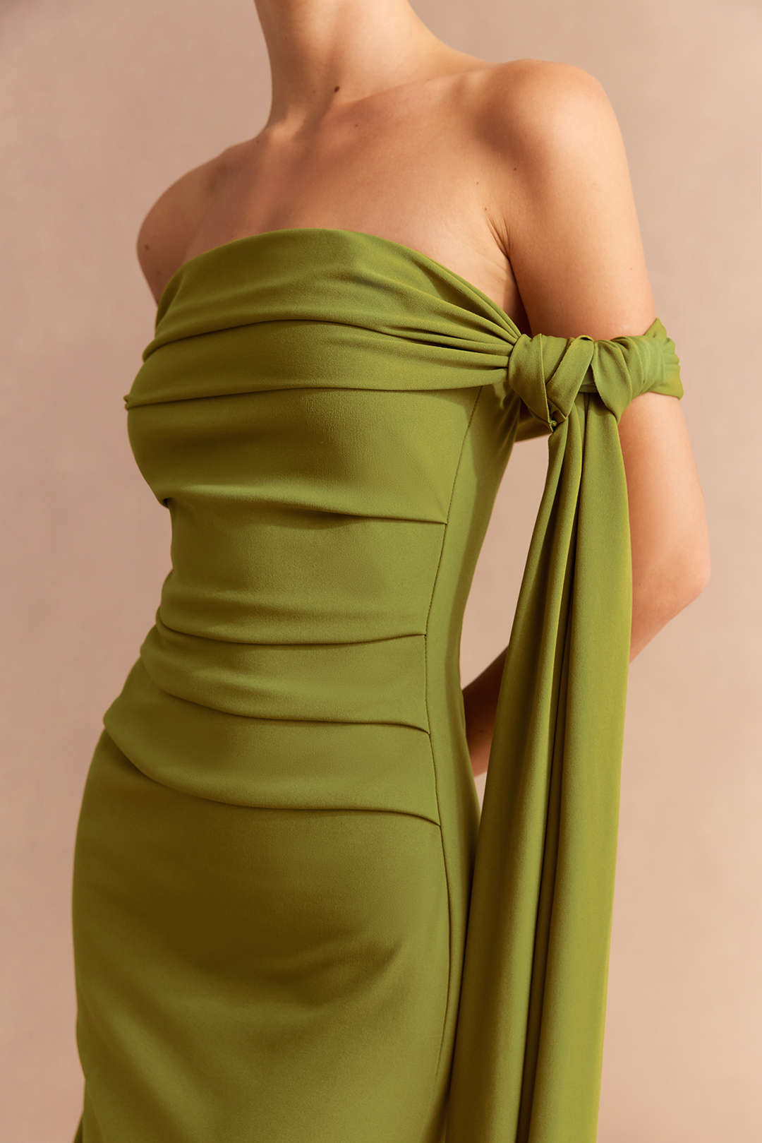 Off Shoulder Asymmetrical Sleeveless Maxi Dress