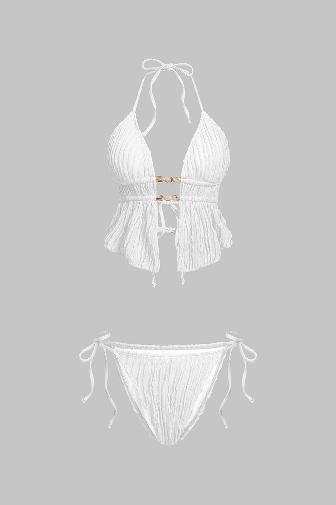Halter Neck Tie-Up Bikini Set