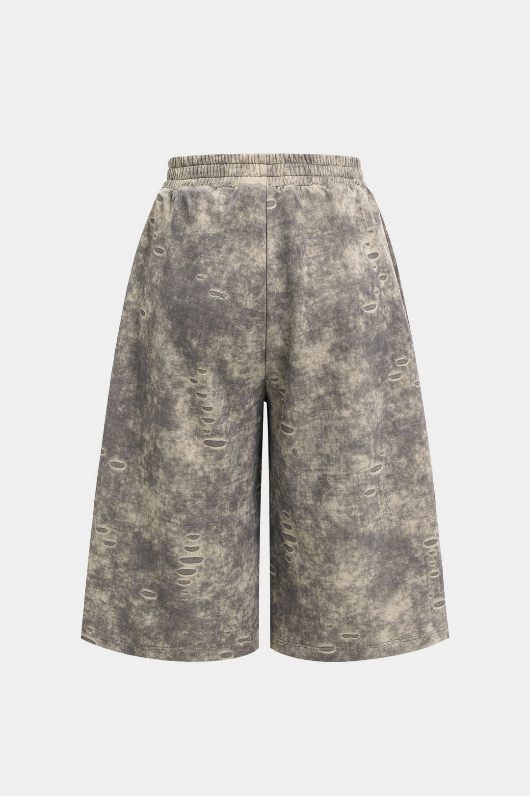 Washed Tie-Up High Waist Shorts