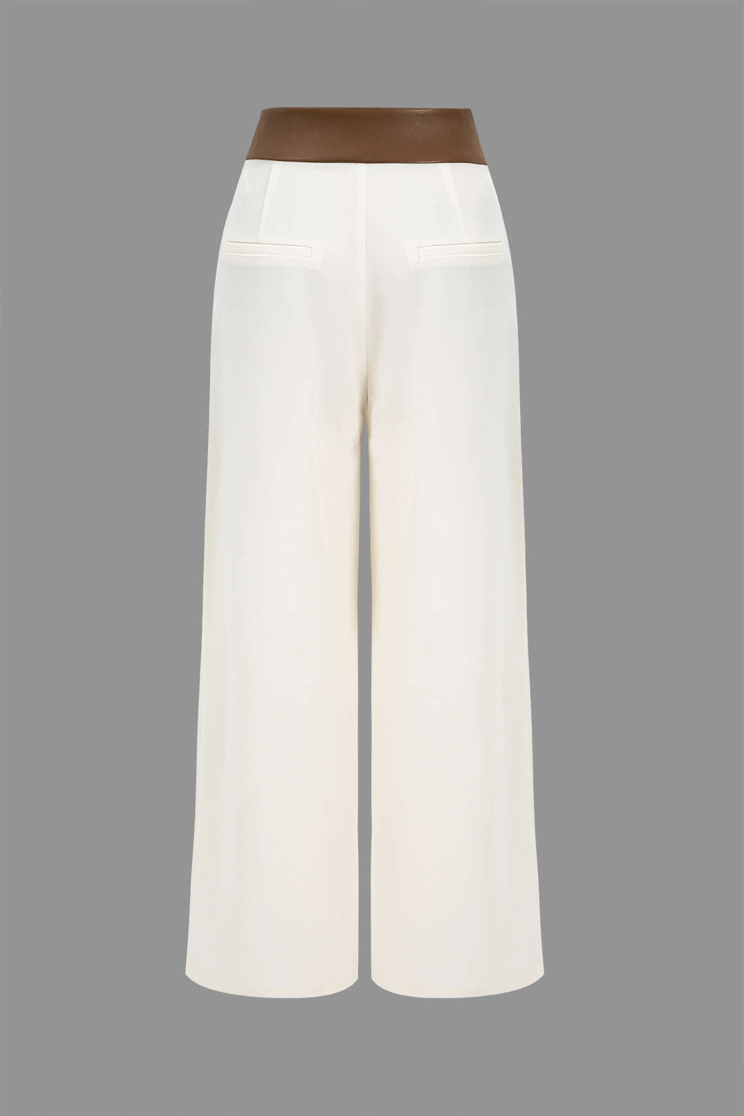 Faux Leather Patchwork Trousers