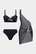 Metallic Asymmetrical Bikini Set