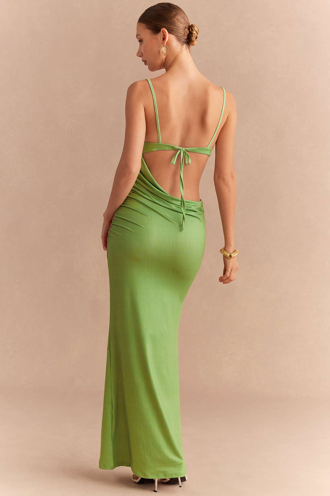 Floral Print Cut Out Sleeveless Maxi Dress