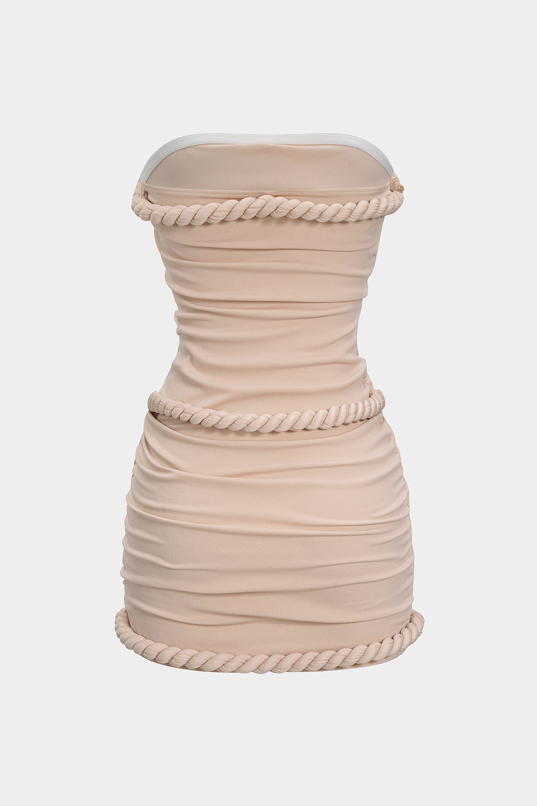Twist Knot Strapless Sleeveless Mini Dress