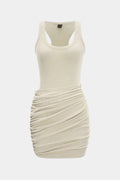 Ruched Tank Sleeveless Mini Dress