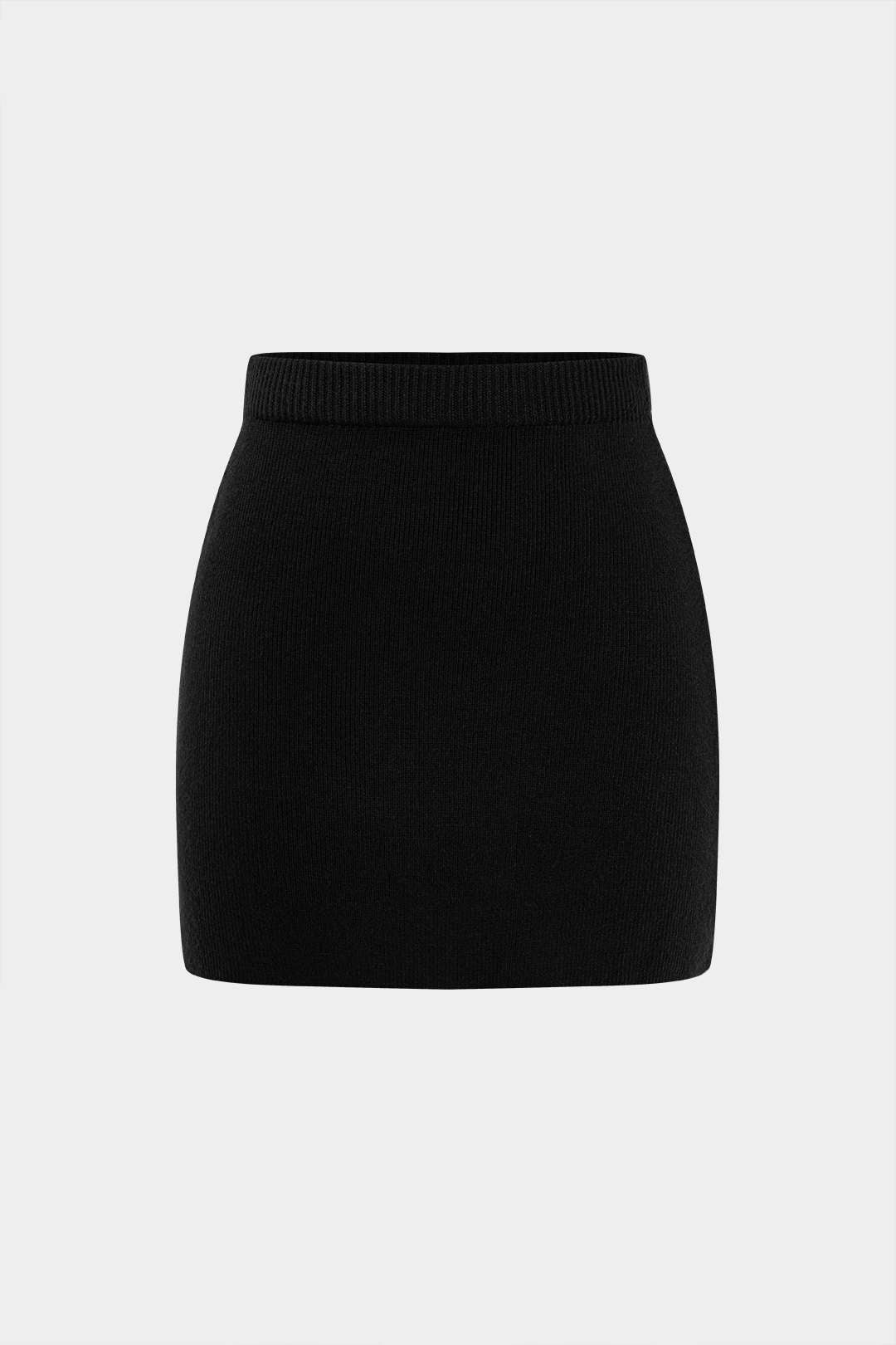 Knit Solid Mini Skirt