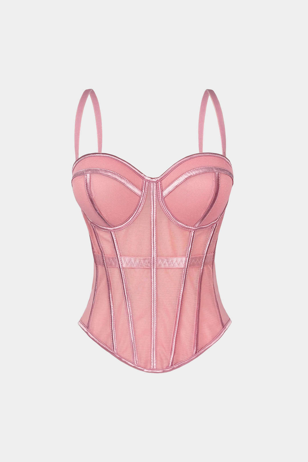 Mesh Bustier Corset Slip Cami Top