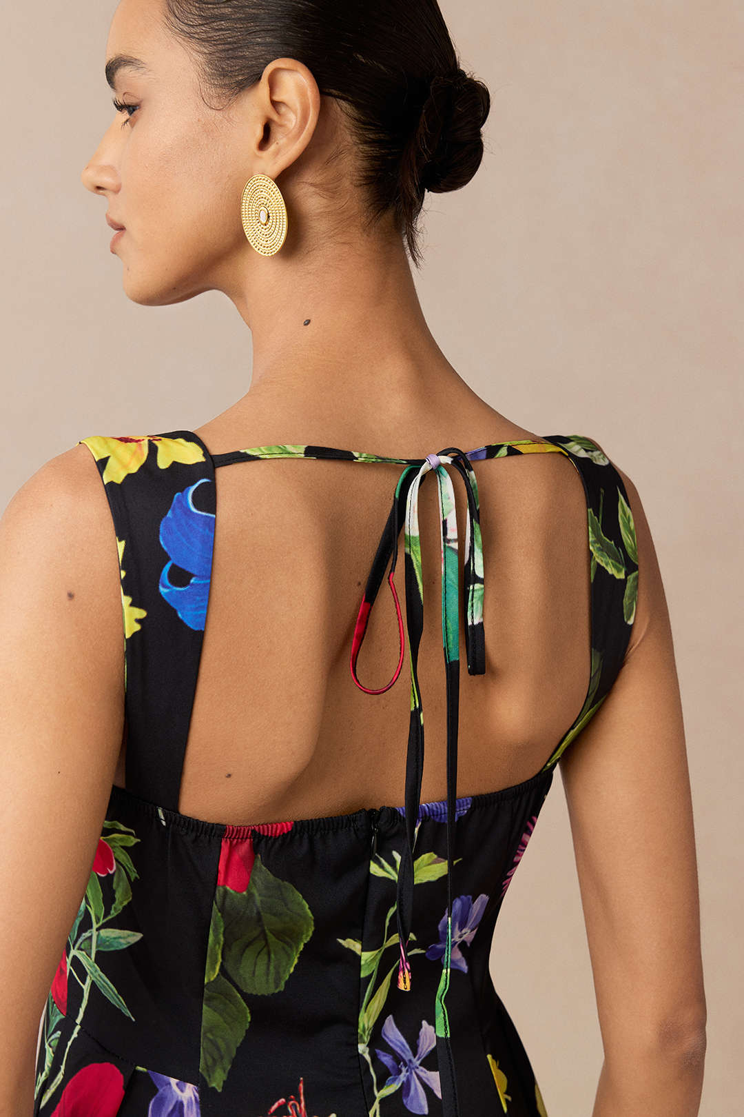 Floral Print Sleeveless Maxi Dress