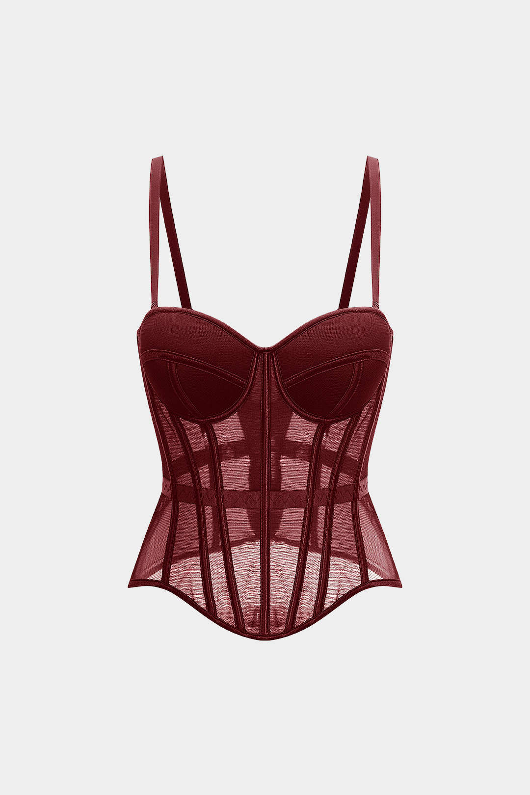 Mesh Bustier Corset Slip Cami Top