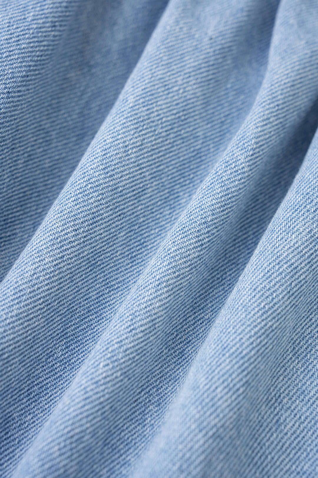 Denim Lapel Button Ruffle Sleeveless Dress