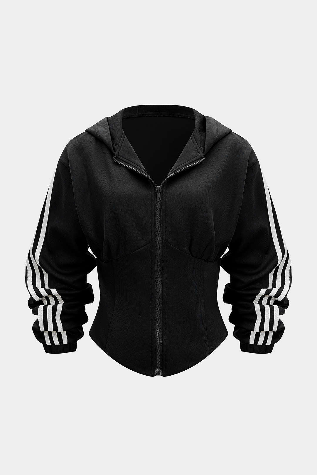 Contrast Zipper Hoodie