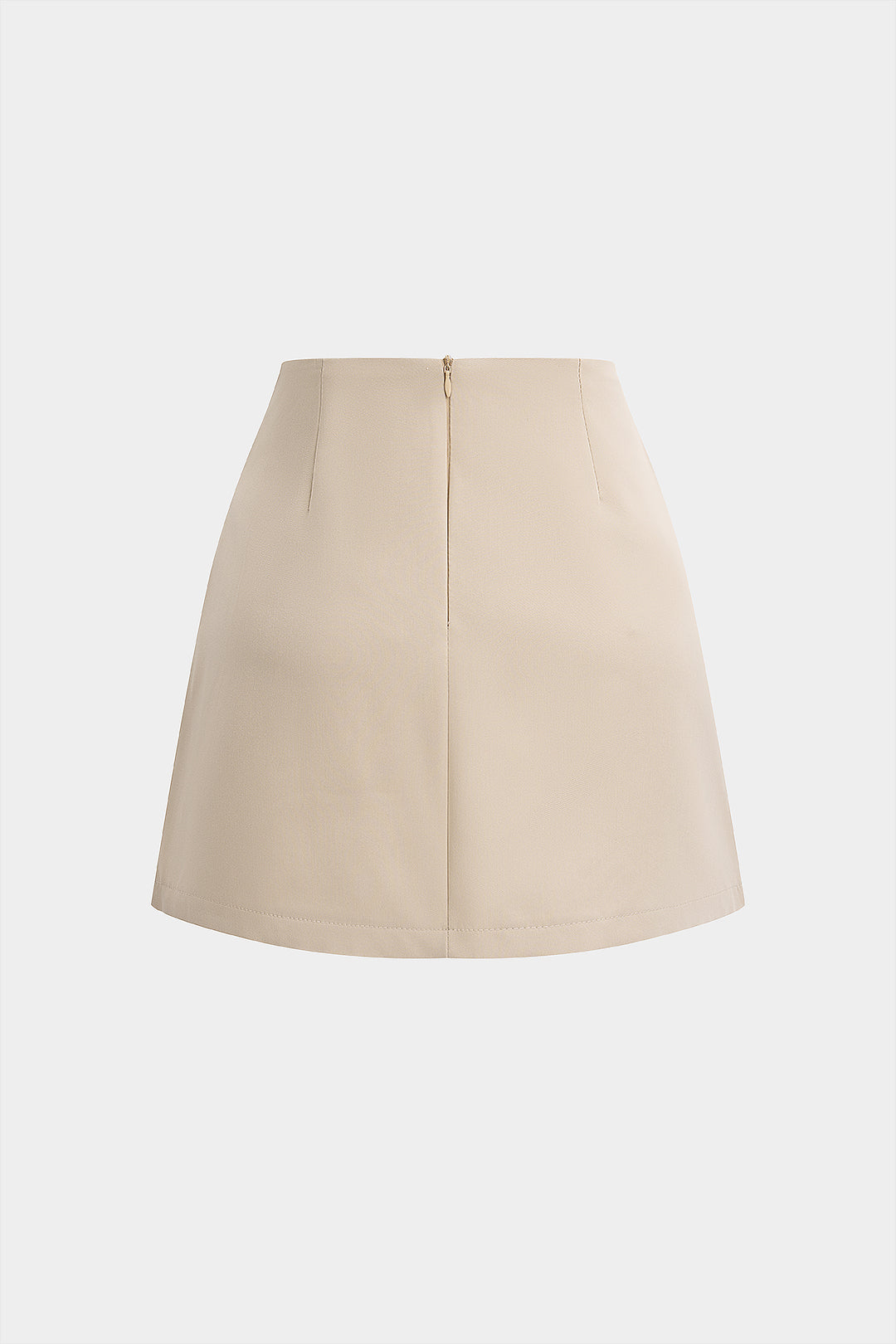 Tie-Up Asymmetrical Pleated High Waist A-Line Skirt