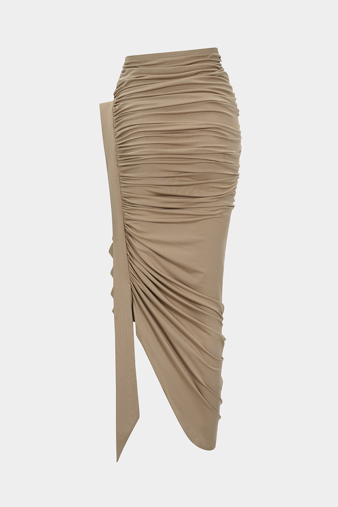 Ruched Asymmetrical Skirt