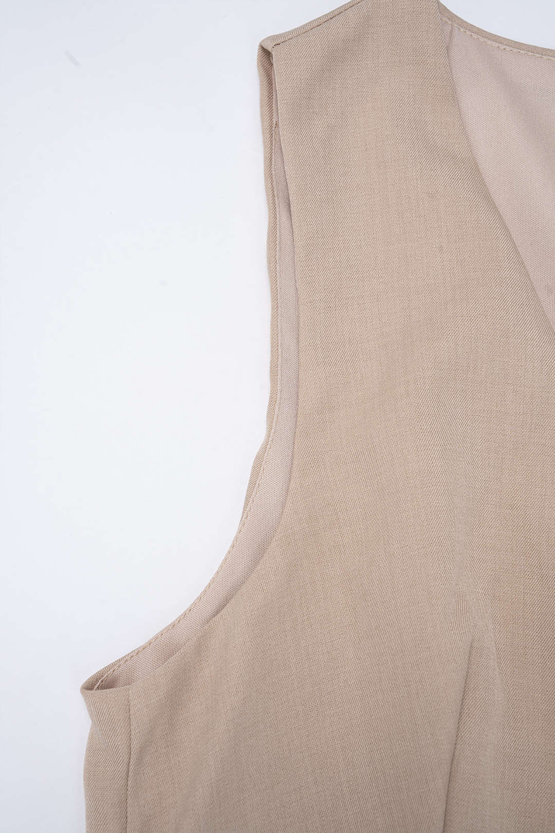 V-Neck Pleated Sleeveless Mini Dress