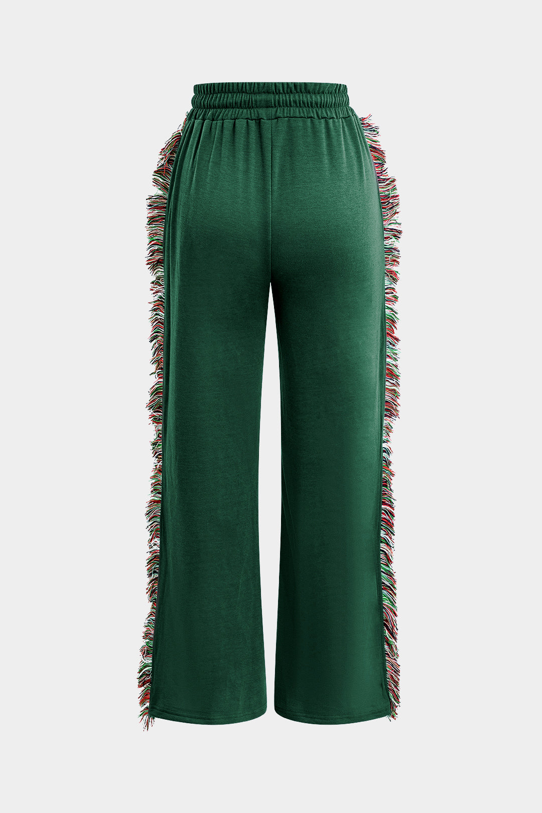 Letter Print T-shirt And Tassel Drawstring Pants Set