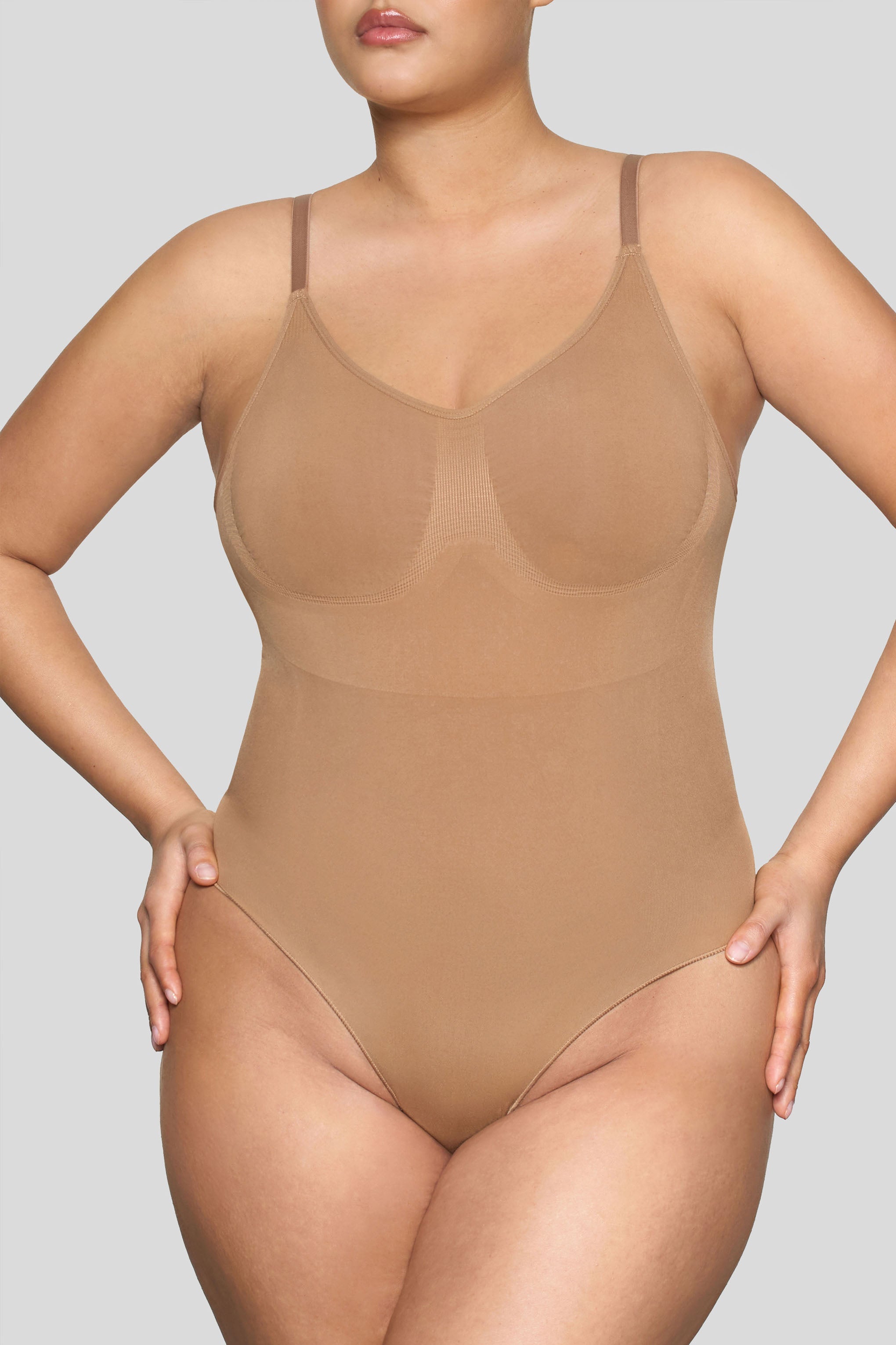 BOOMBA | Caramel Bodysuit Thong Shapewear