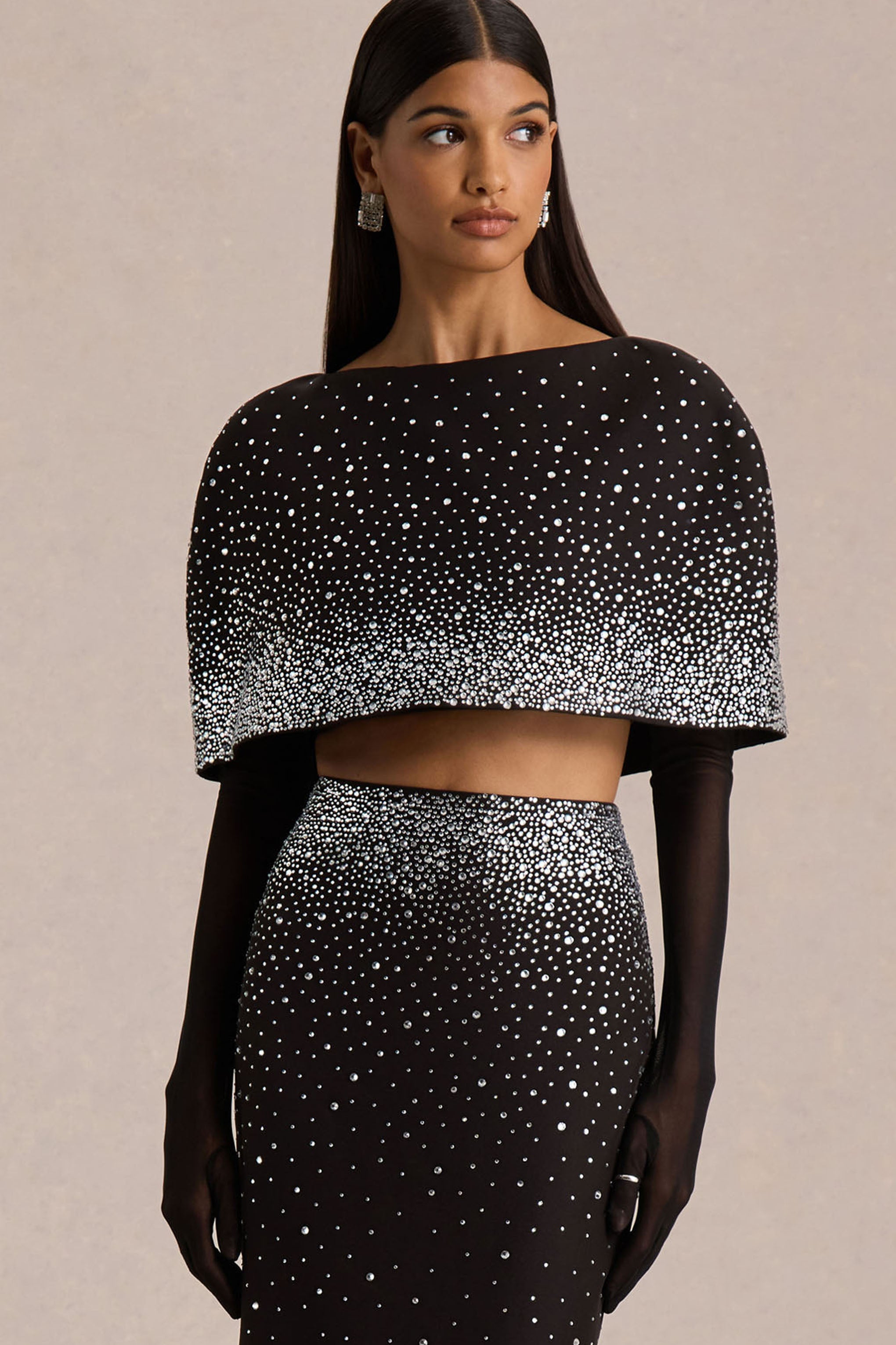 Zyana | Black Mesh Gloves