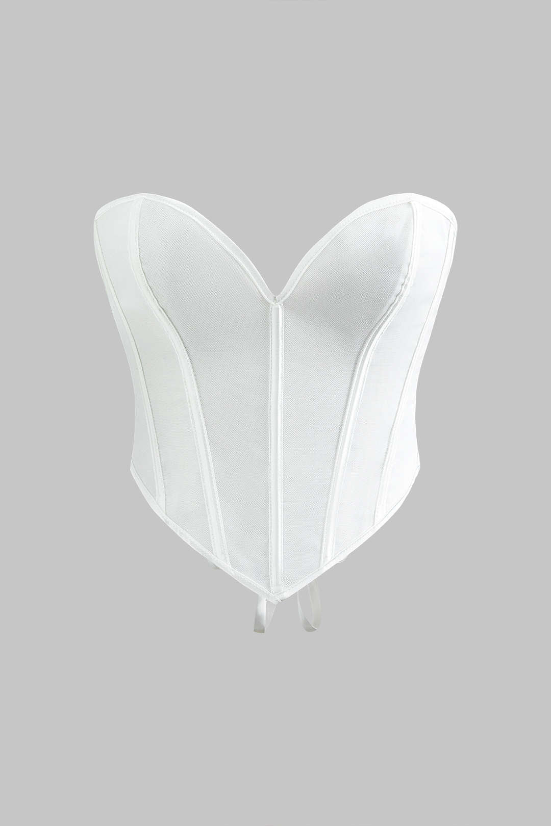 V-Hem Tie Back Corset Top