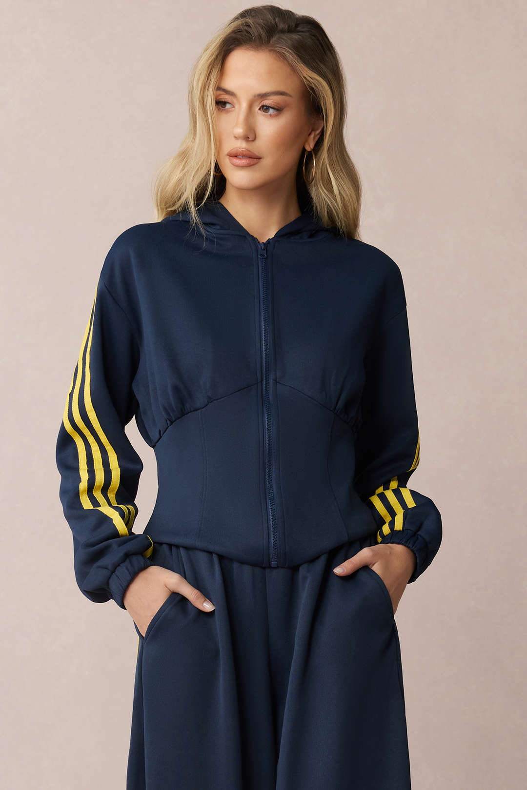 Contrast Zipper Hoodie