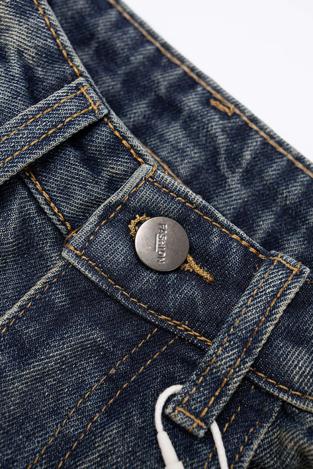 Denim Patchwork Faux Leather Wide Leg Jeans