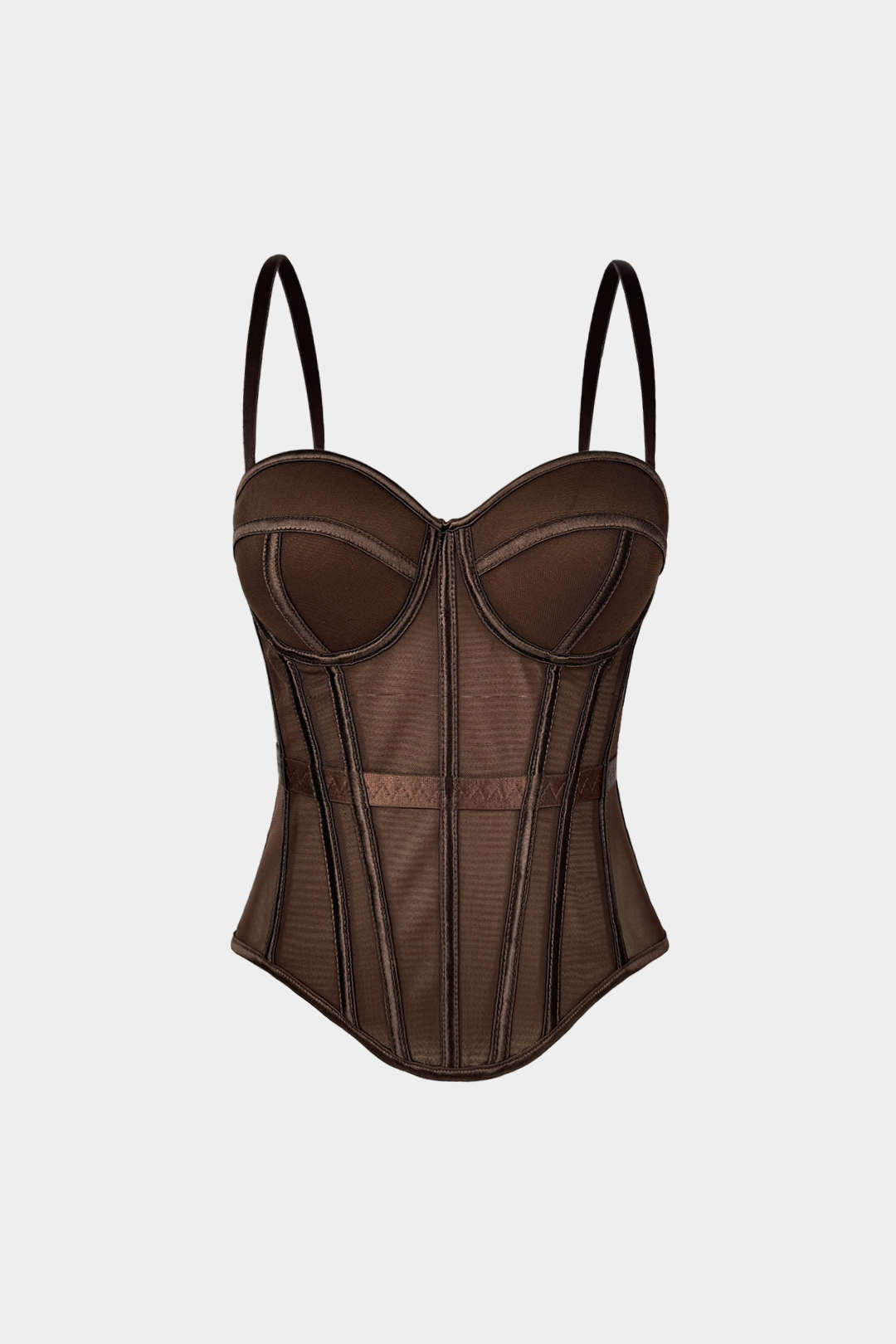 Mesh Bustier Corset Slip Cami Top