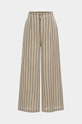 Stripes Print High Waisted Wide Leg Pants