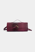 Crocodile Skin Pattern Faux Leather Clutch Bag