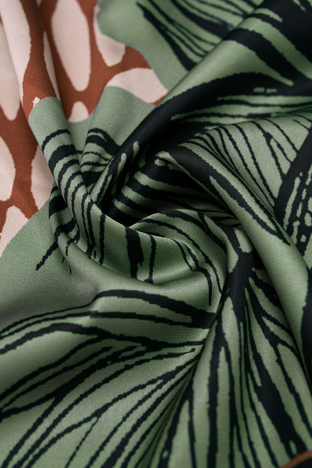 Leaves Print Satin Halter Neck Tie Back Backless Sleeveless Mini Dress