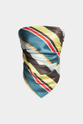 Stripes Print Satin Tie Back Tube Top