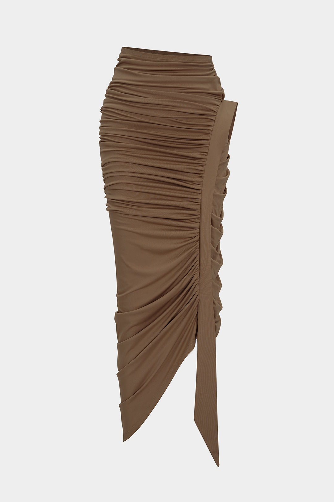 Ruched Asymmetrical Skirt