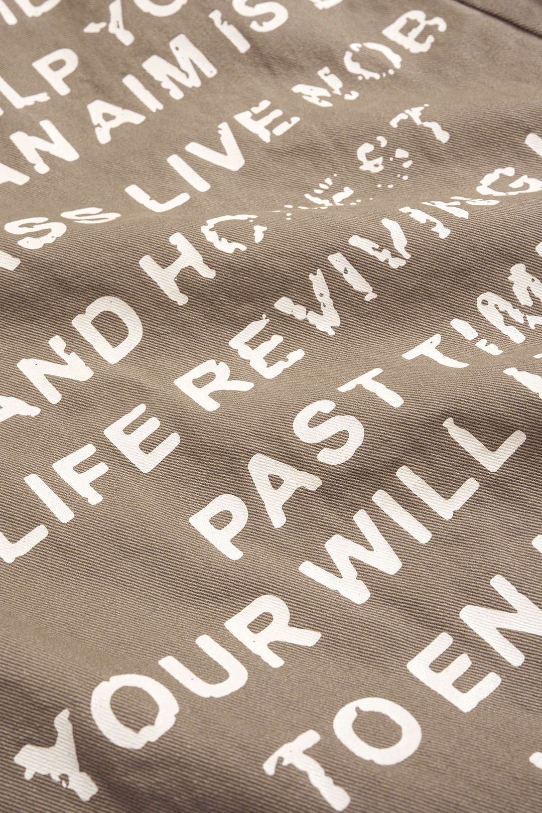 Letter Print Straight Leg Barrel Jeans
