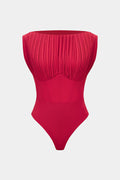 Pleated Sleeveless Bodysuit