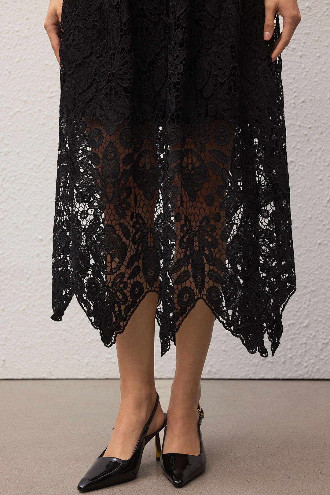 Patchwork Zipper Sleeveless Midi Dress