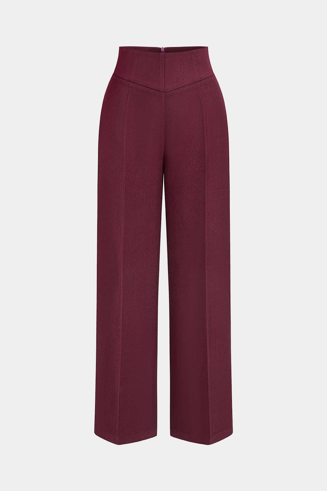 Basic High-Waisted Wide Leg Trousers