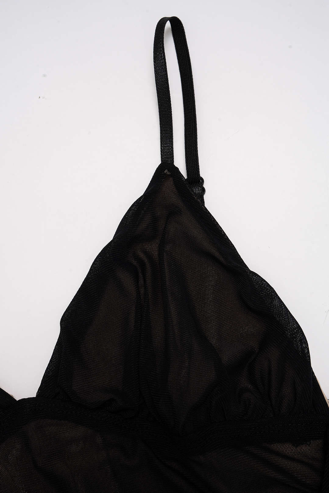 Mesh V-Neck Backless Ruched Slip Sleeveless Midi Dress