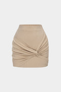 Asymmetrical High Waist Twist Knot Skirt