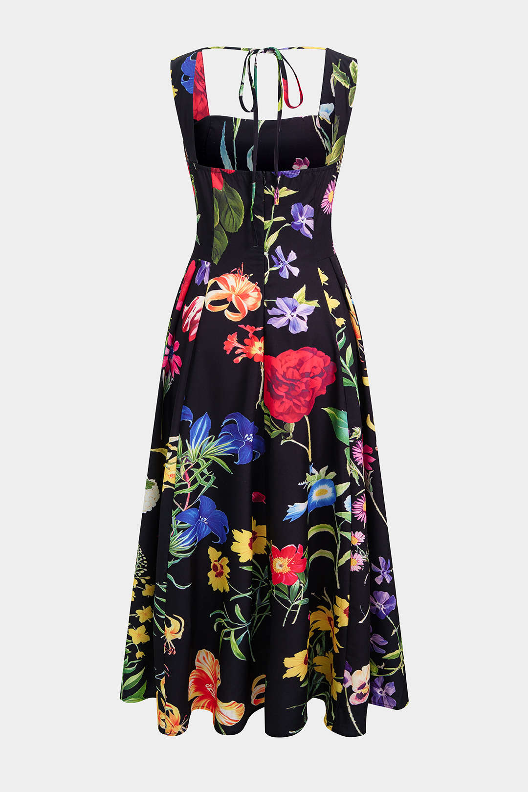Floral Print Sleeveless Maxi Dress