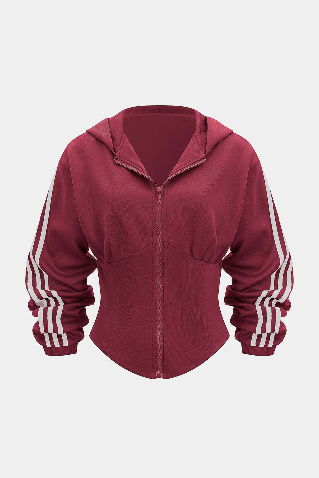 Contrast Zipper Hoodie