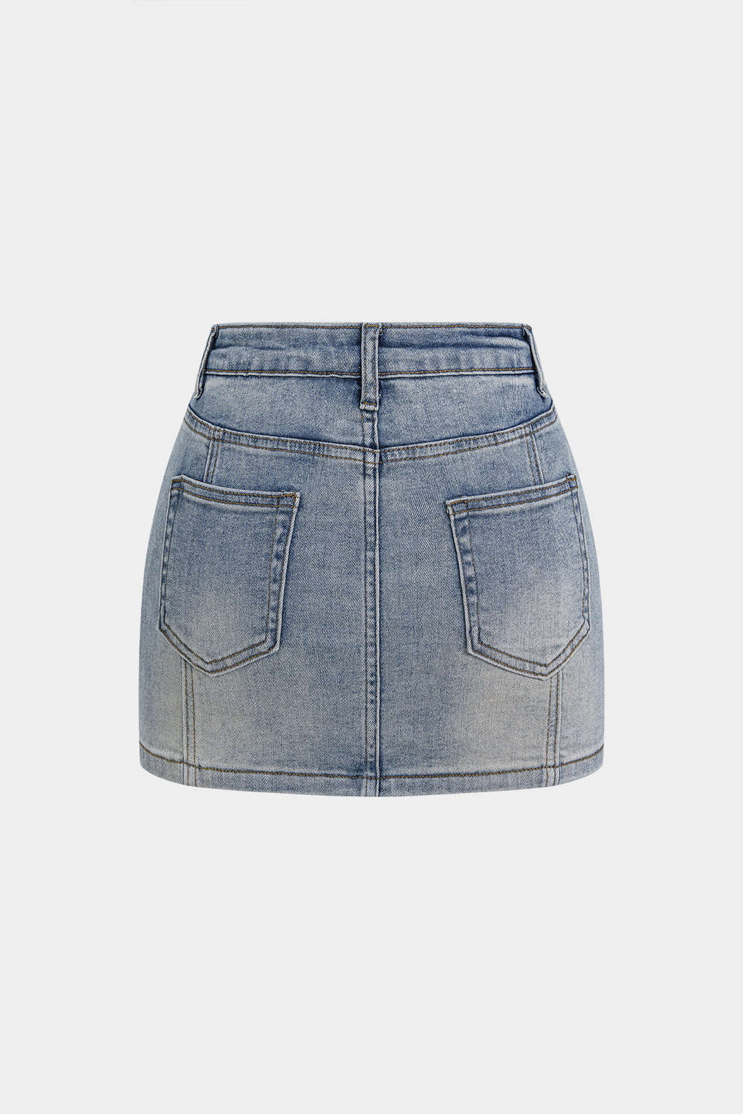 Denim Button Skirt