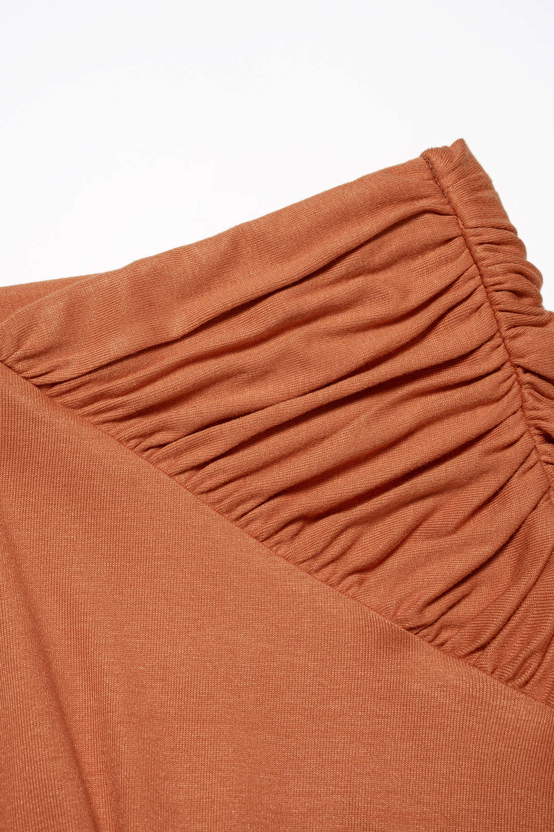 Solid Asymmetrical Ruched Skirt