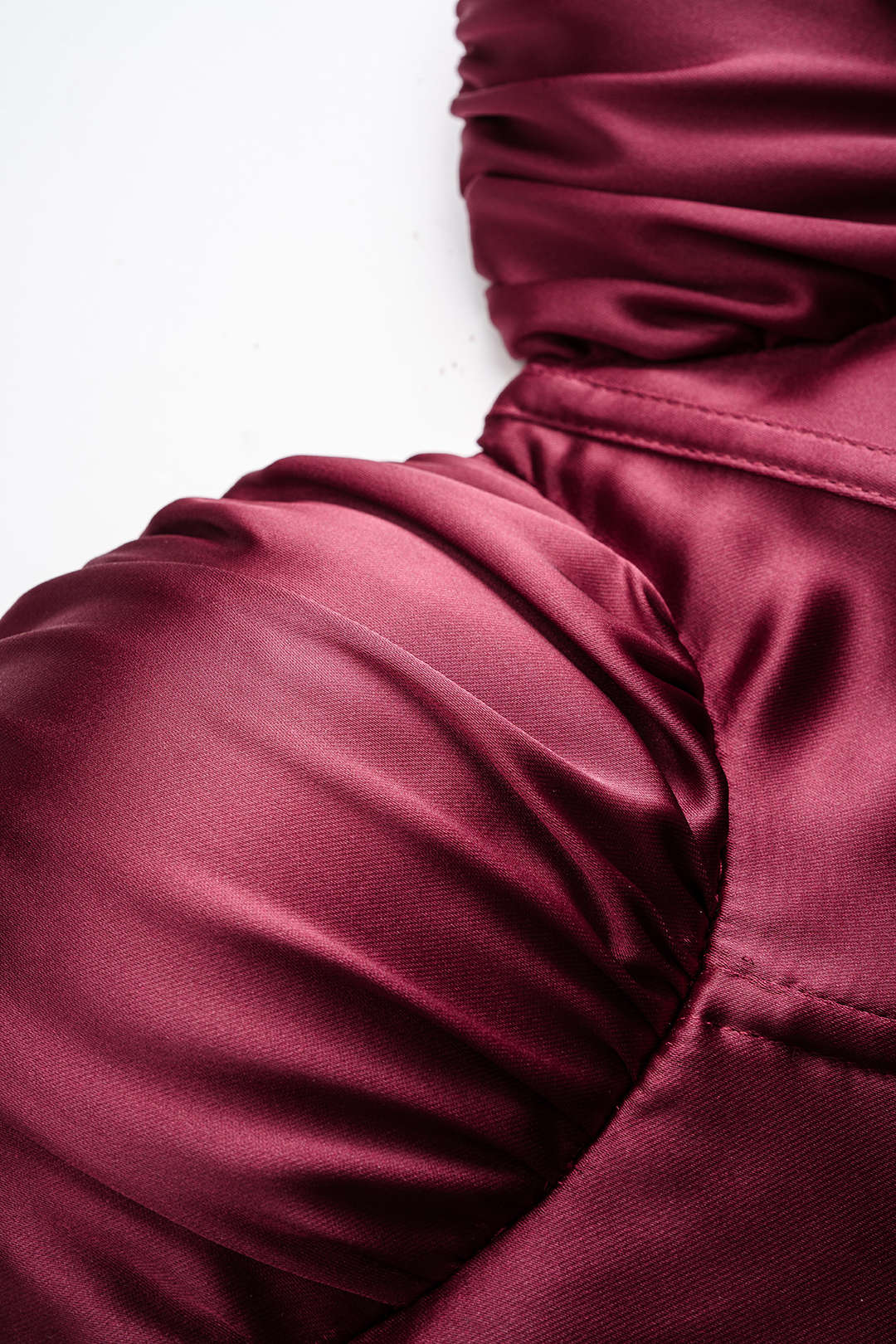 Satin Ruched Sleeveless Midi Dress