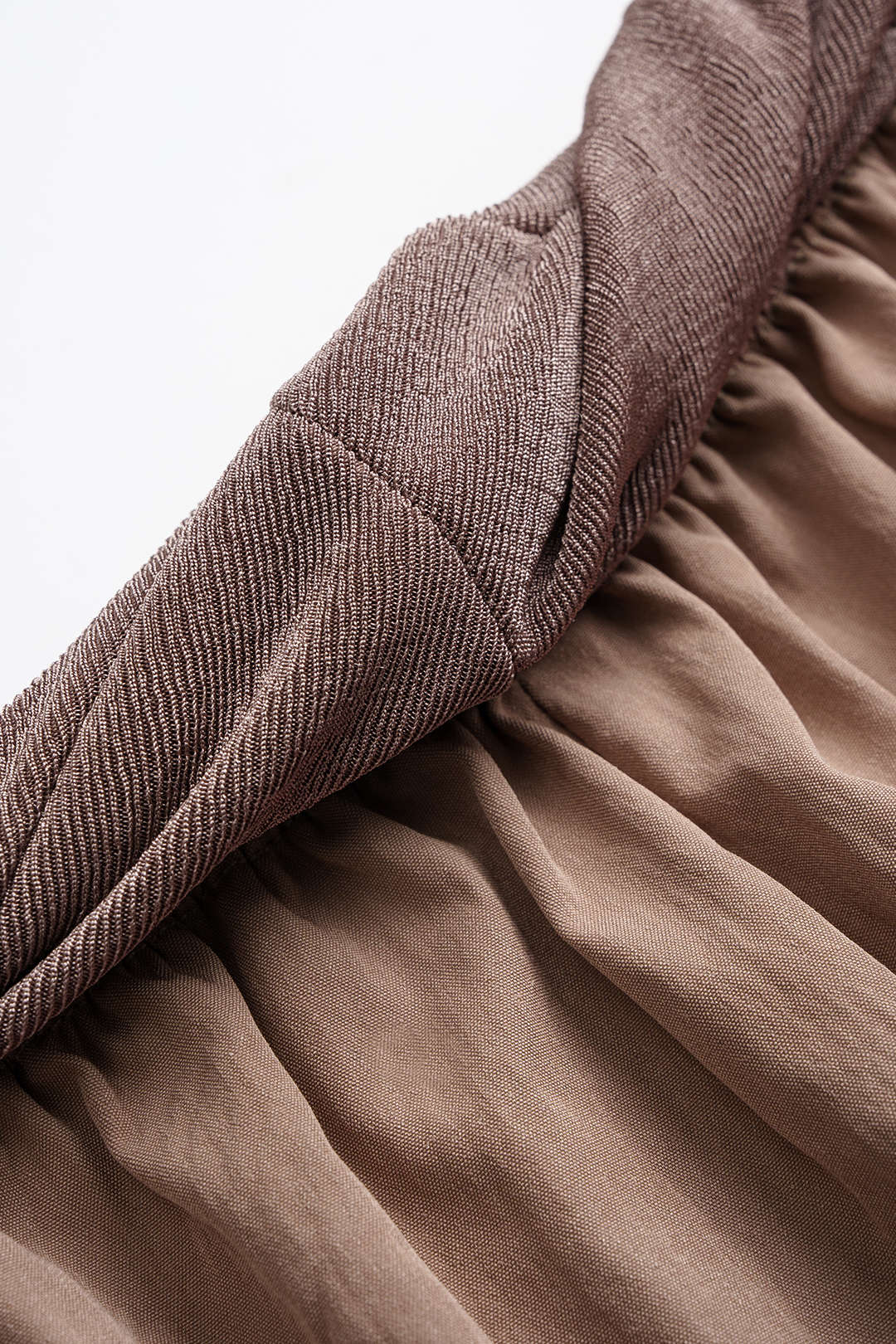 Patchwork Shirred Balloon Pants