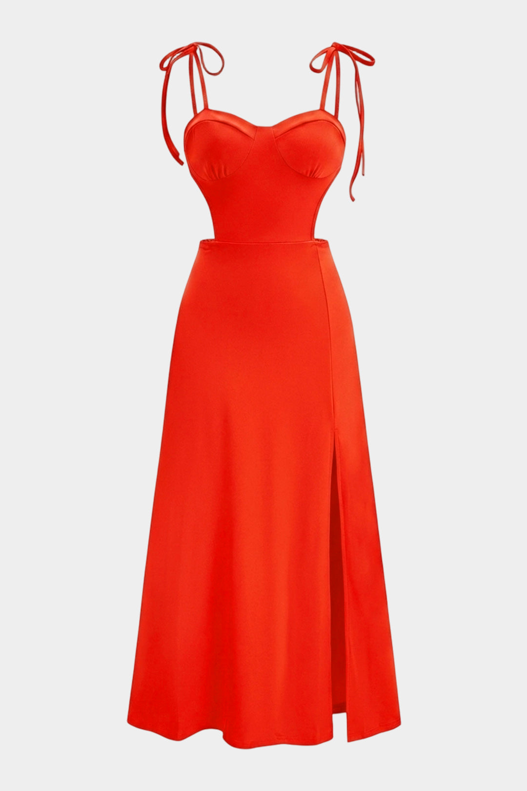 Tie-Up Backless Sleeveless Slip Maxi Dress