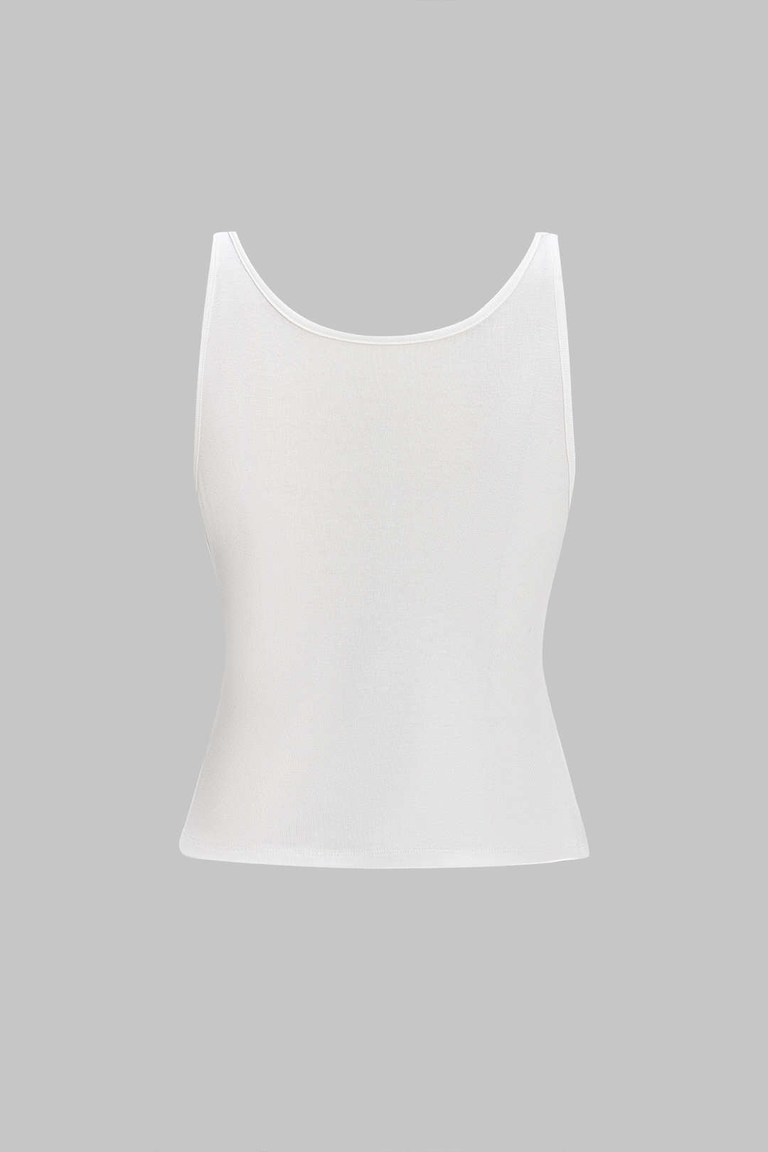 U-Neck Asymmetrical Ruched Tank Top