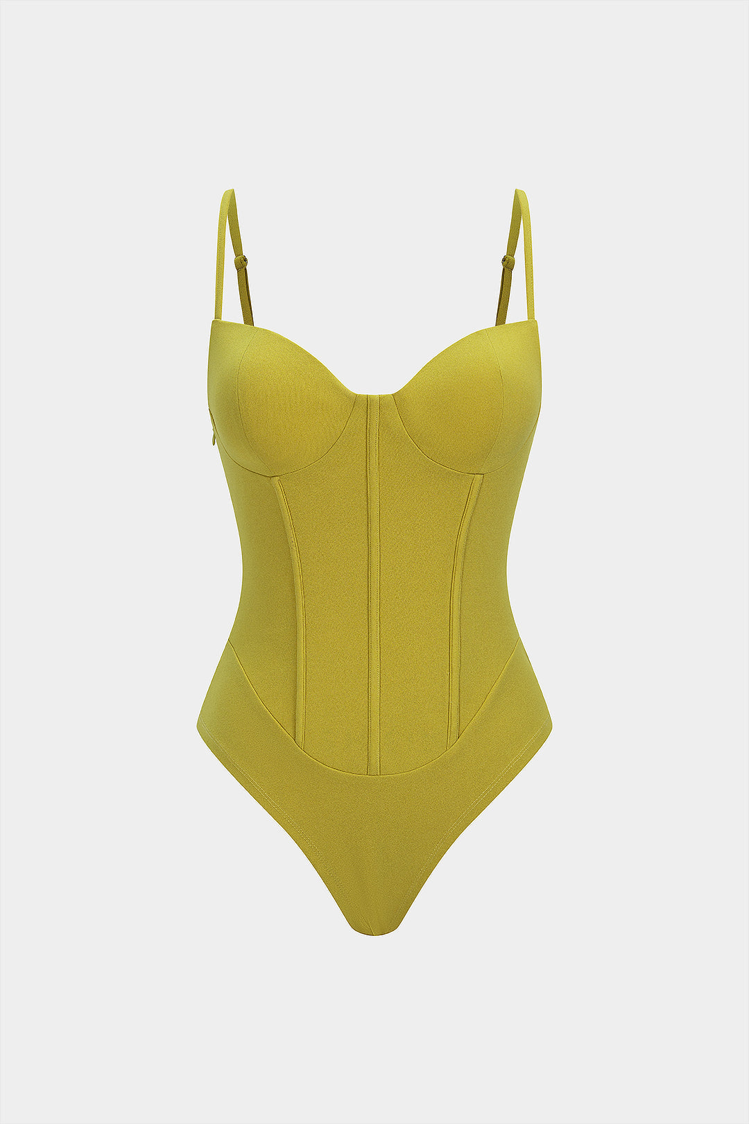 Solid Corset Sleeveless Bodysuit