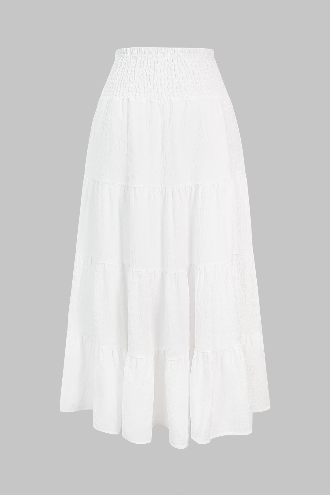 Tie Front Ruched High Waist Skirt